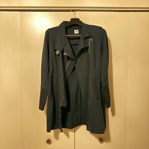 CAbi Women's Trench Coat in Dark Forest Green